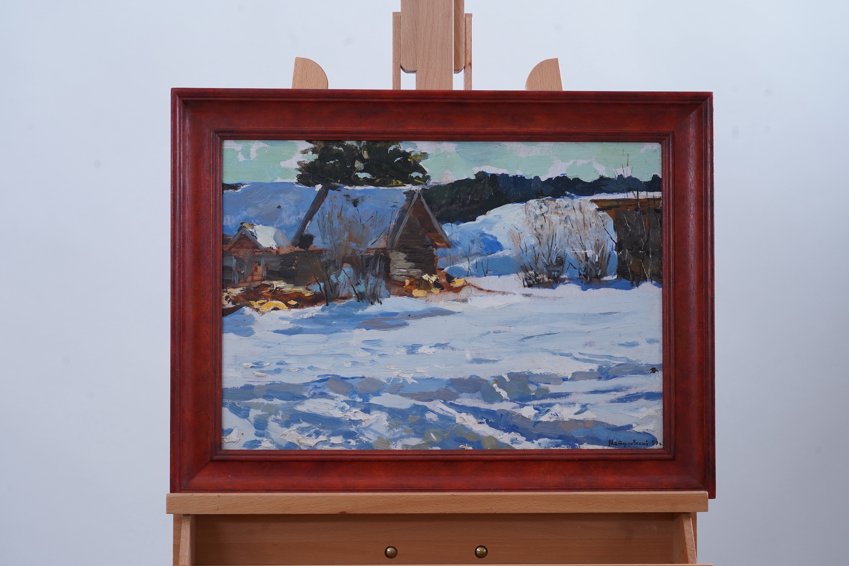 Yuri Matushevski, Russian 1930-1999, 'Dacha in Winter'